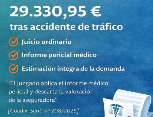 La importancia del informe pericial médico en accidentes de tráfico: una sentencia con estimación íntegra